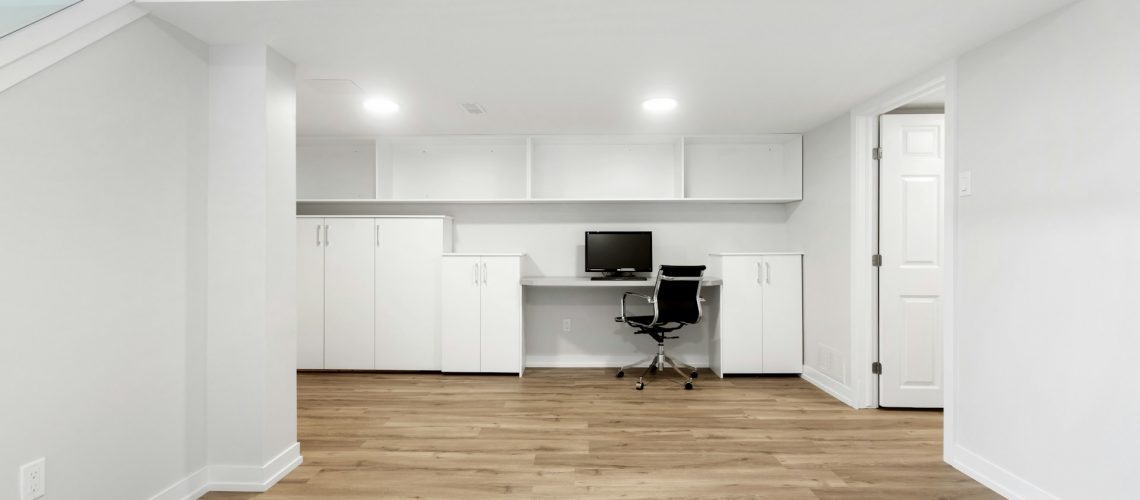 Basement Into A Home Office Space
